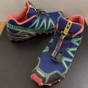 Salomon Speedcross 3 LT 643001 Multicolor Racing Contagrip Womens Size 9